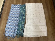 Peony x 3 Floral/tassle & Paisley/bead, Wide Scarf/shawl, All Ex Con