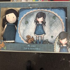 My Gorjuss   12” Plush Doll & pillow  ~ read below rare