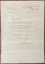 William Whitelaw (1st Viscount) signed letter as chairman of Conservative Party