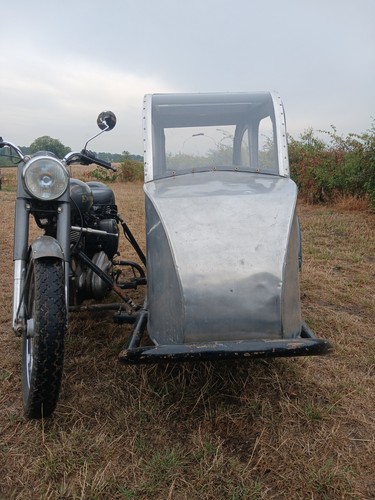 Royal enfield 500 with sidecar - enfield,