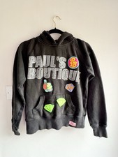 Paul’s Boutique Black Hoodie Women’s Size M Rhinestone Logo Y2K Streetwear