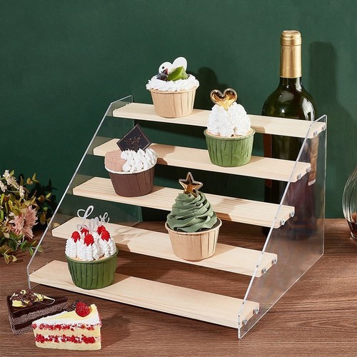 Acrylic display stand wooden - acrylic,