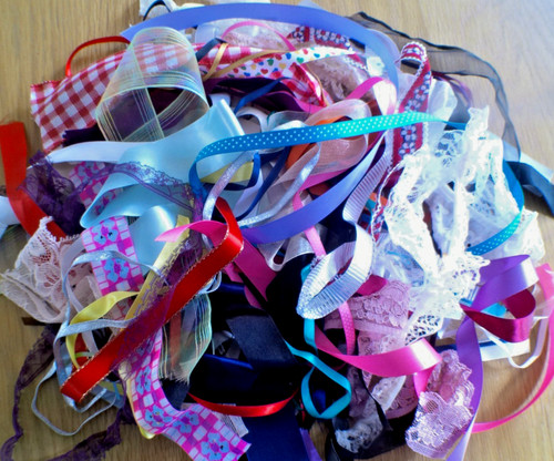 Ribbon lace offcuts - ribbon/lace, end