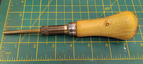 Vintage brass woden pushpin - brass,