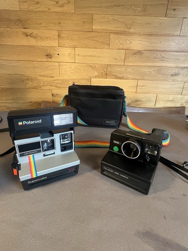 Retro polaroid cameras and - x,