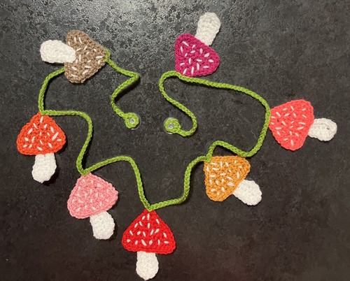 New hand crochet bunting - 🍄new,