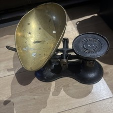 Vintage Scales Cast Iron Boots Traditional Kitchen Weighing Balance Scales Black