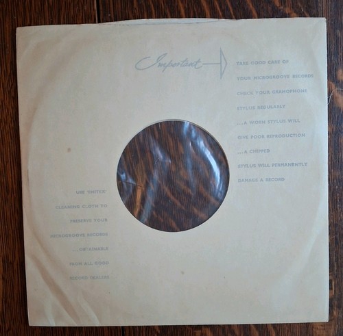 Inch emi record inner - 10",