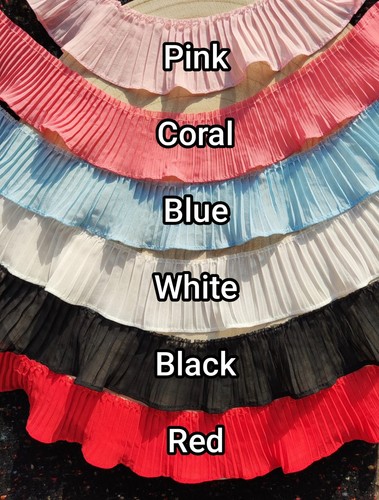 Pleated fabric lace - fabric, trim
