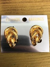 Stunning Gold Clip Earrings