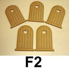 5 x WOODEN FAIRY DOOR LASER