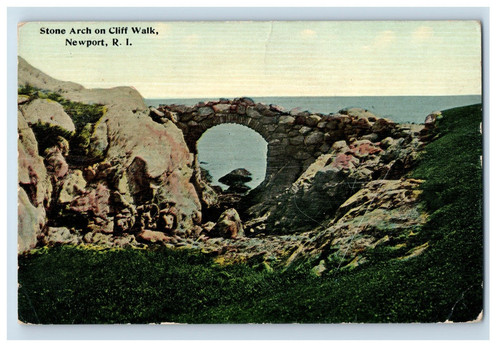 C1910 stone arch cliff walk - c1910,