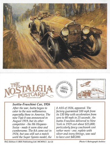 Postcard isotta fraschini - isotta-fraschini, 8