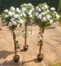 Three Rose Trees with Lights Artificial Flowers