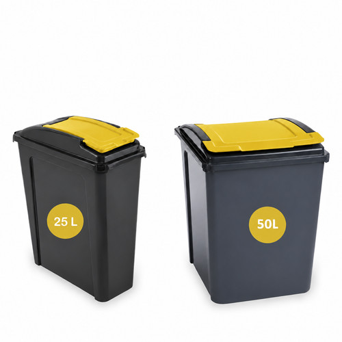 Large plastic recycling bin - plastic,