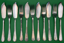 6 x Fish Knives & Forks, Silver Plated EPNS A1 Stamped. Made in England Fast P/P