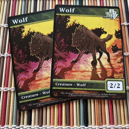 Wolf token magic the - wolf, x2