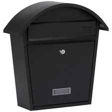 Burg-Wachter MB06BK Post Box Matt Black Classic Wall Mounted Letter Box - NEW