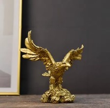 Gold Resin Eagle Statue