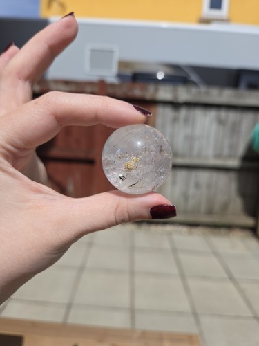 Clear quartz with - with, golden
