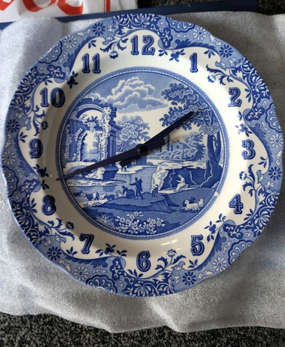 Spode blue italian clock - spode,