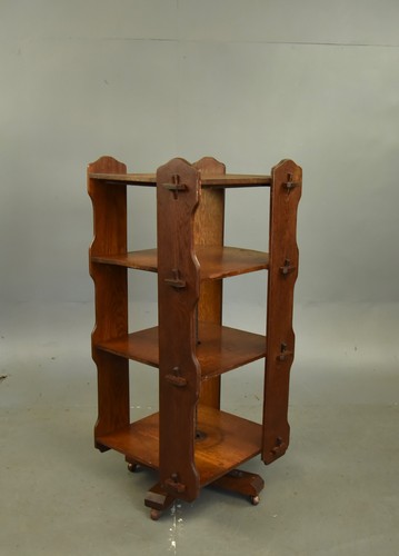 Victorian oak revolving