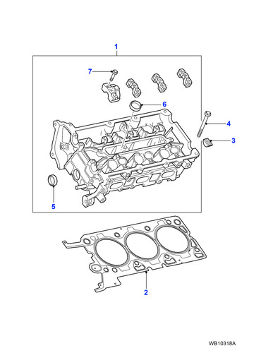 Jaguar cylinder head gasket - cylinder,