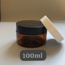 100ml Plastic Amber Jars