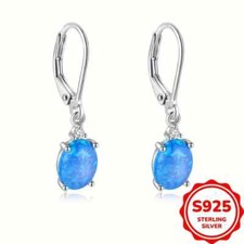 925 Sterling Silver Oval Blue