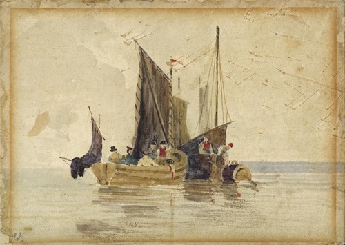 Boats sea seascape - at, signed