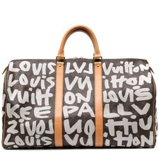 Louis Vuitton SS01 Stephen Sprouse Graffiti Keepall Bandoulière 50 Brown Womens