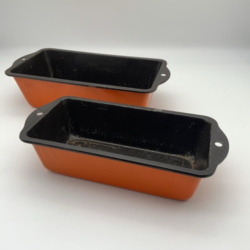 Vintage loaf tins - loaf, orange