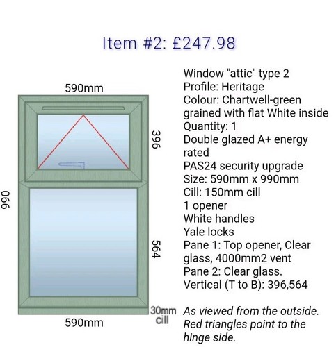 Upvc casement window a - window, a+