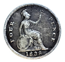 1838 Great Britain Four Pence