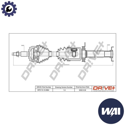 Drive shaft dp2110 0964 - drive, for