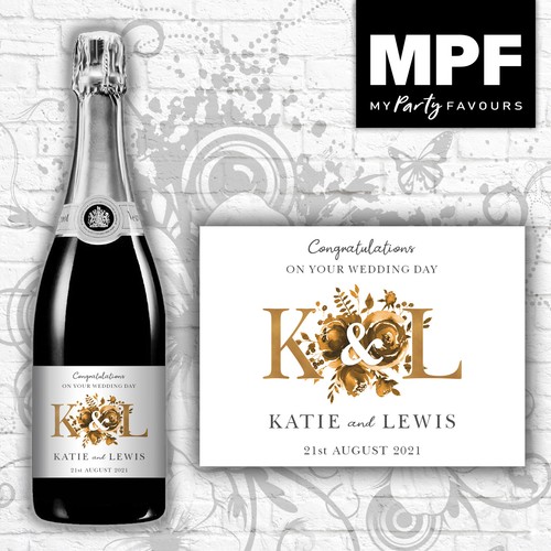 Personalised wedding champagne - personalised,
