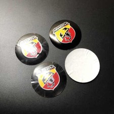 4Pcs Black Aluminum ABARTH Car