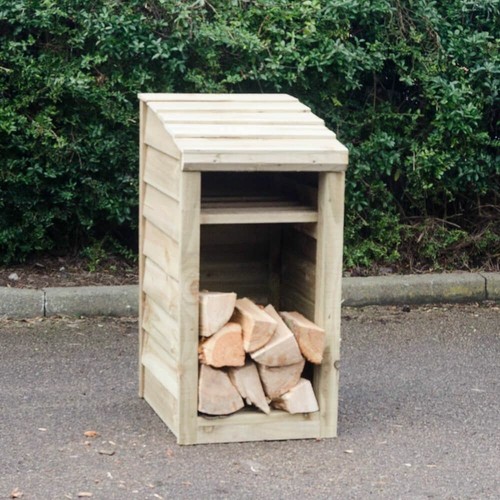 Wooden log store narrow 90 - store,, narrow,