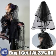 Black Comb Veil Halloween