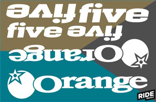 Orange five frame decal kit - kit, //