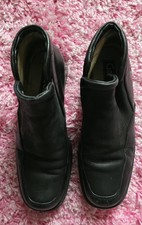 GABOR BLACK LEATHER ANKLE BOOTS SIZE 5