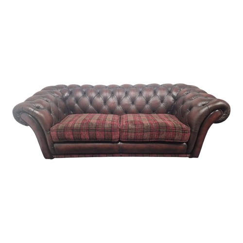 Brown leather chesterfield - brown, 2