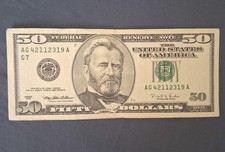 1996 US Fifty Dollar Bill