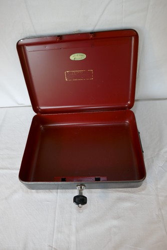 Steel strongbox with key - strongbox,