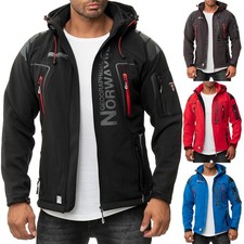 Geographical Norway Men Softshell Jacket Sport Ski Hike Heat Insulated Quick-Dry