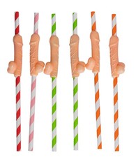 6x Hen Party Willy Straws -