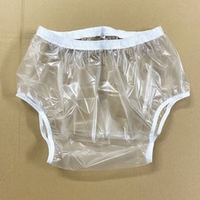 Soft PVC rubber pants briefs diaper pants incontinence briefs adult baby