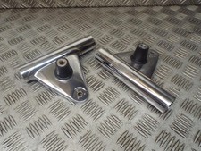 Suzuki GT185 GT 185 1974-On Pair of Chrome Headlamp Head Lamp Light Brackets