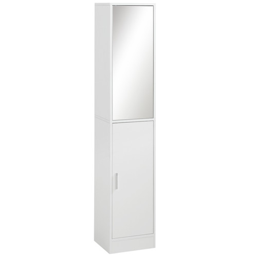 Tall mirrored bathroom - bathroom, cabinet