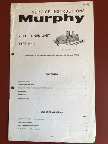 Murphy bush vhf - /, tuner